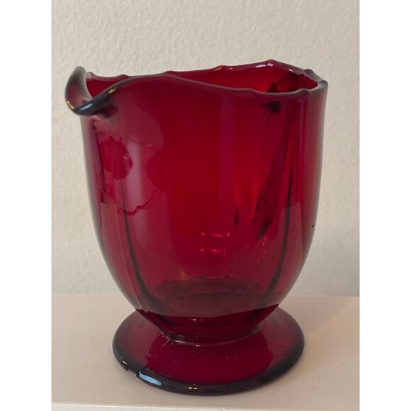 Creamer Handle Glass Ruby Red 3.5 x 4.5 in Replacement Vintage - Picture 2 of 11